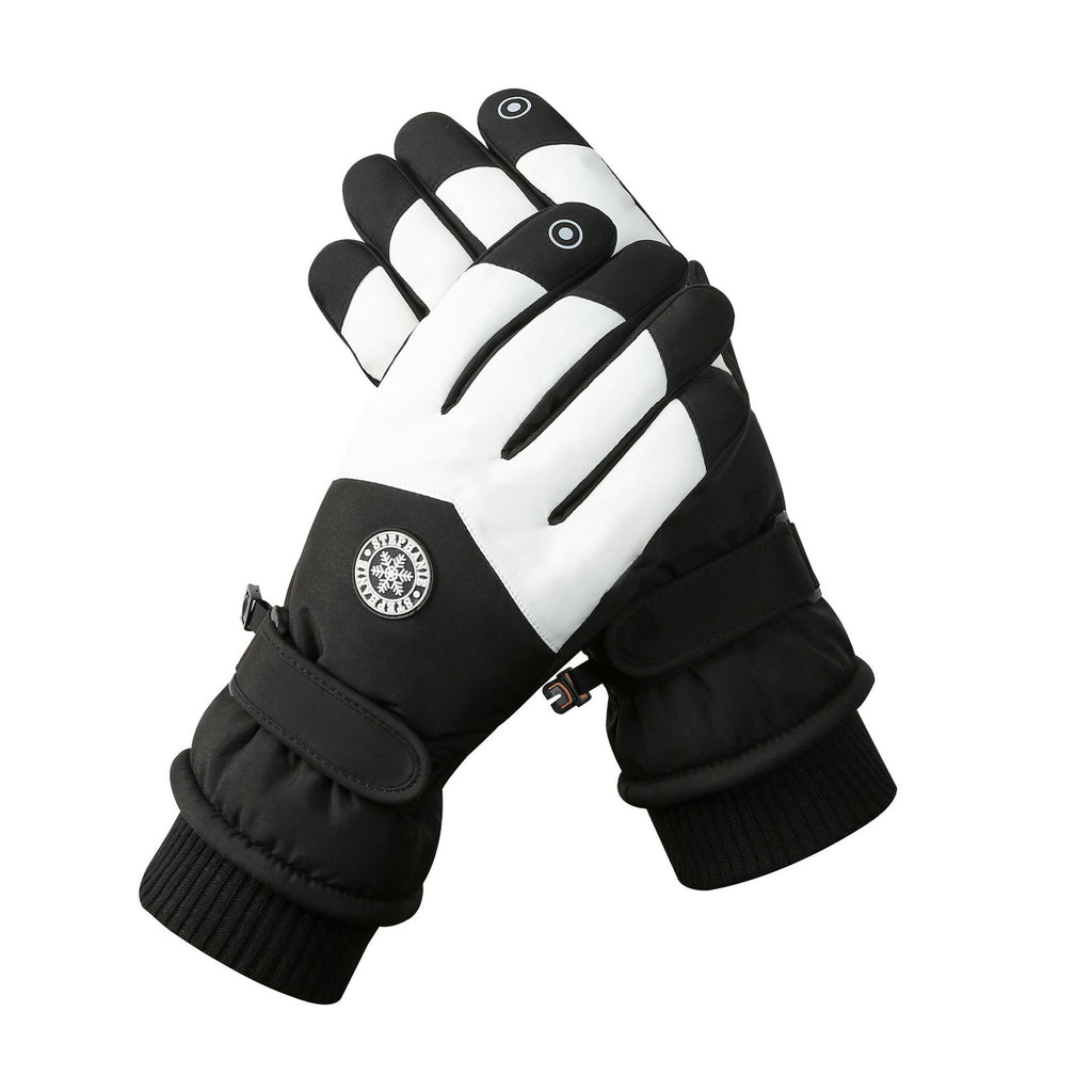 Winter New Ski Gloves Men Men Outdoor Cycling Touchscreen Warm Fleece Padded Gloves Waterproof Non-slip