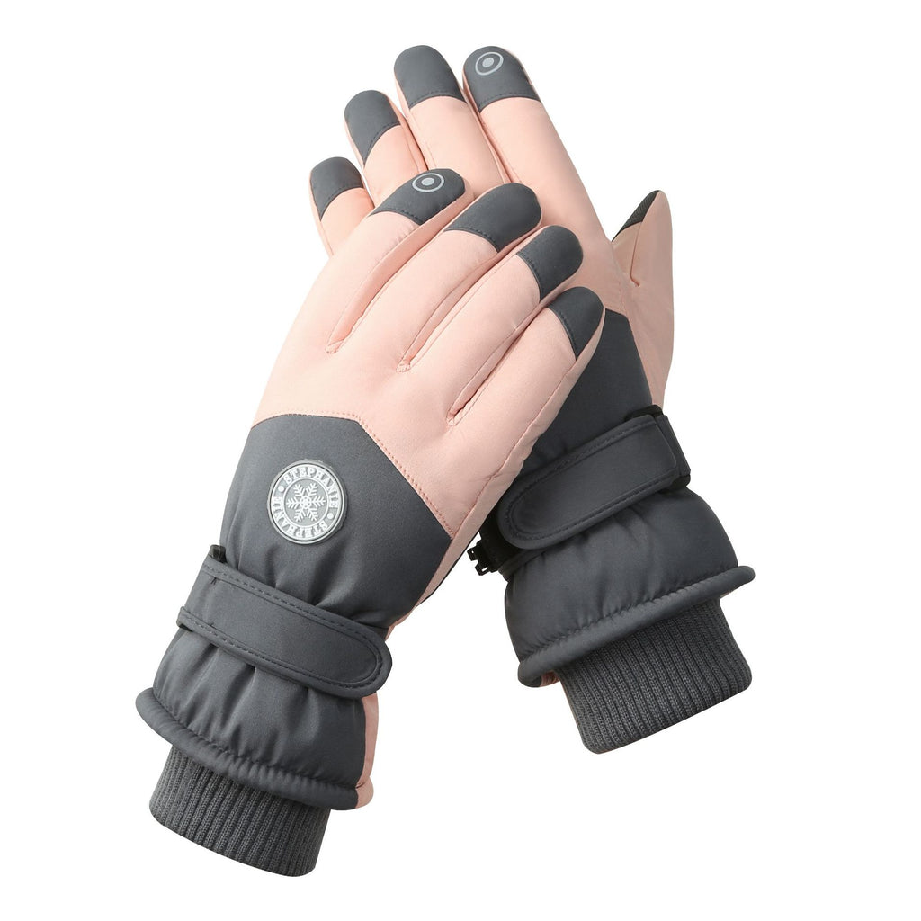 Winter New Ski Gloves Men Men Outdoor Cycling Touchscreen Warm Fleece Padded Gloves Waterproof Non-slip